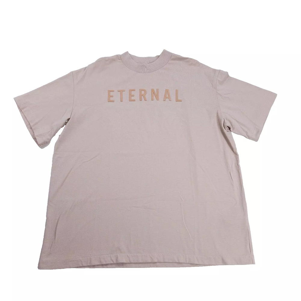 Fear Of God ETERNAL Short Sleeve Tee Light Warm Beige Men’s Oversized Authentic